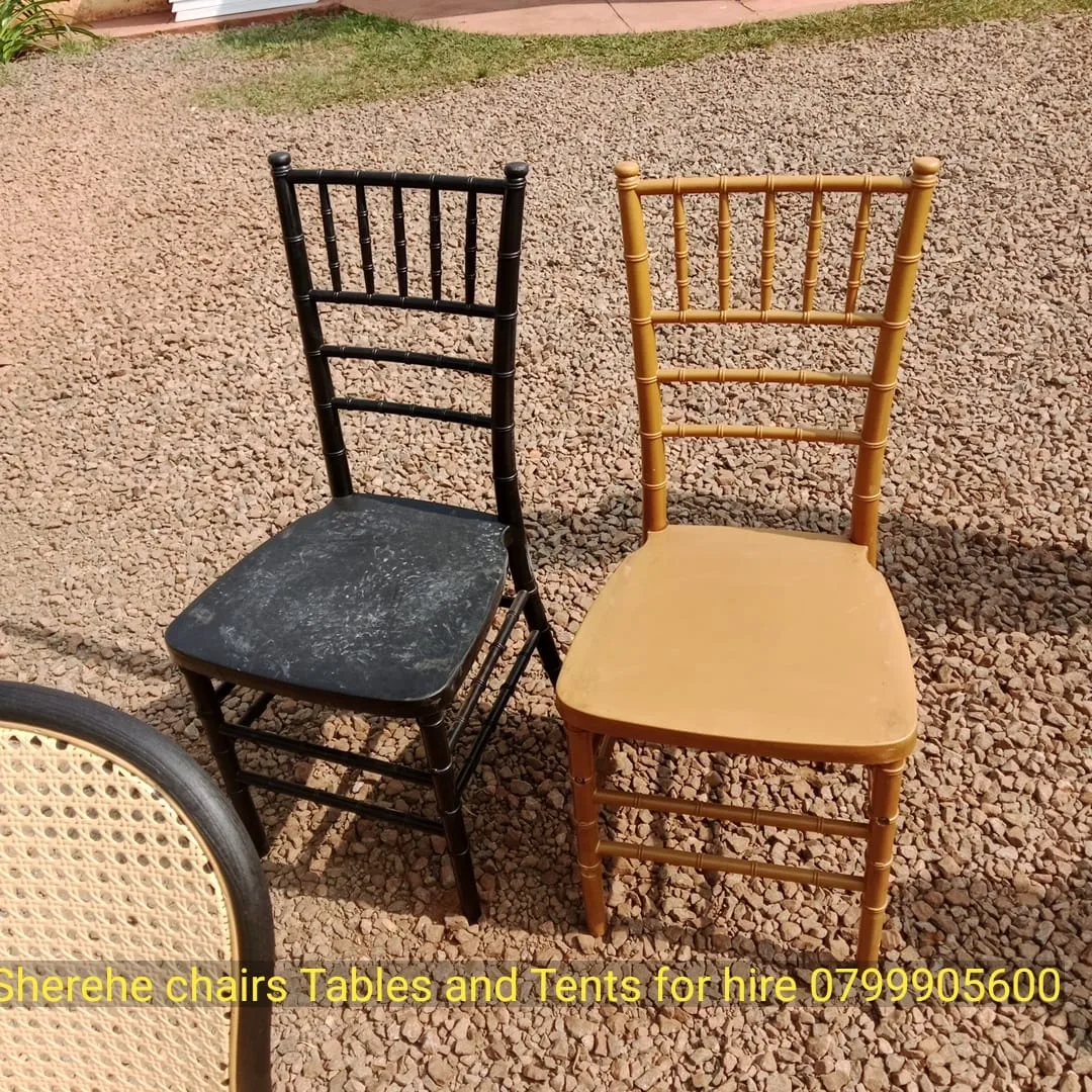 Black Chiavari Chairs set up at a Nairobi event by Sherehe Events - photo 2